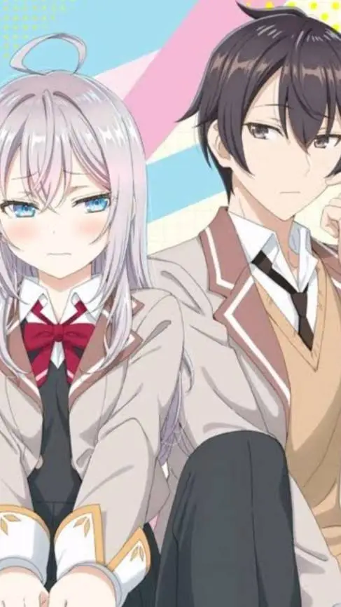 ai character: Alya y Kuze juntos background