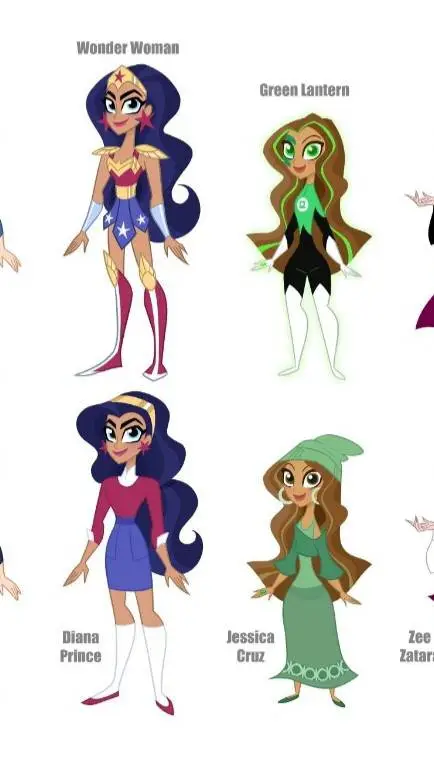 ai character: SUPER HERO GIRLS background