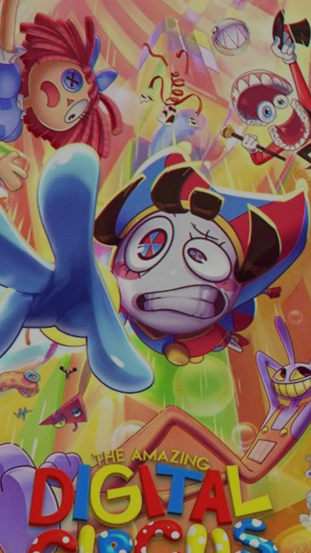 ai character: digital circus background