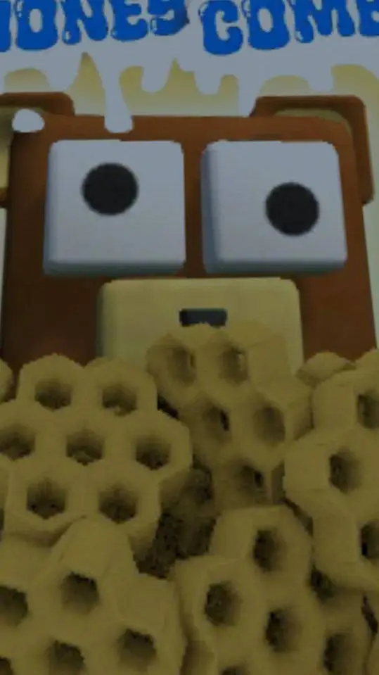 ai character: Bear honey background