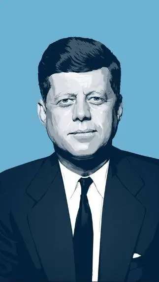 ai character: John F Kennedy  background