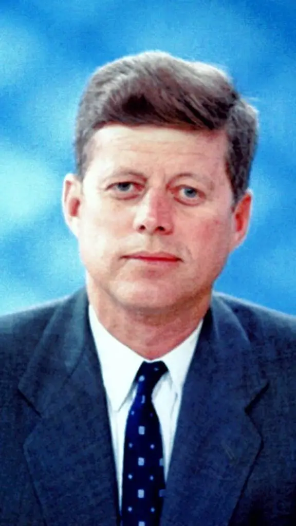 ai character: John F Kennedy  background