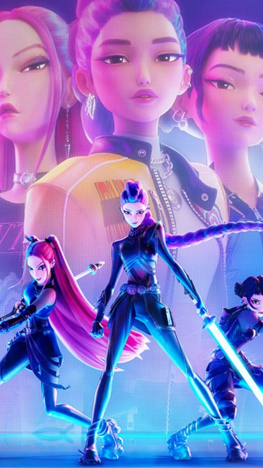 ai character: K-pop demon hunter background