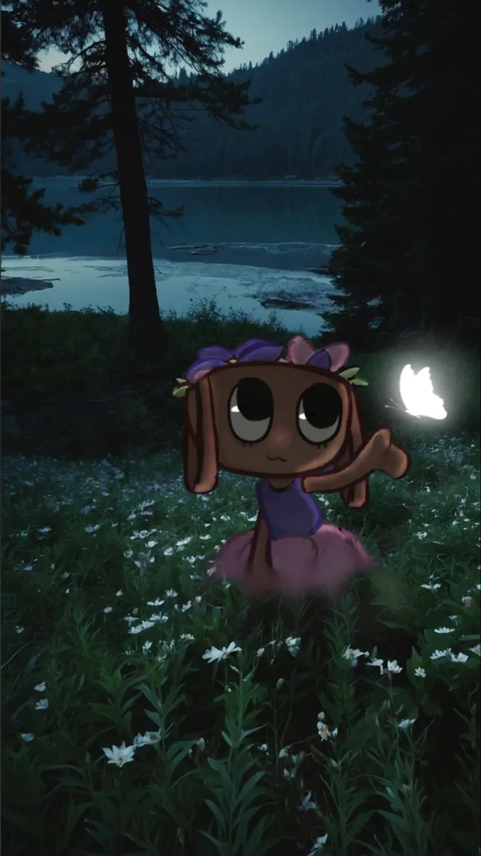 ai character: Dw forest  background