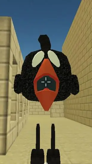 ai character: tall chicken  background