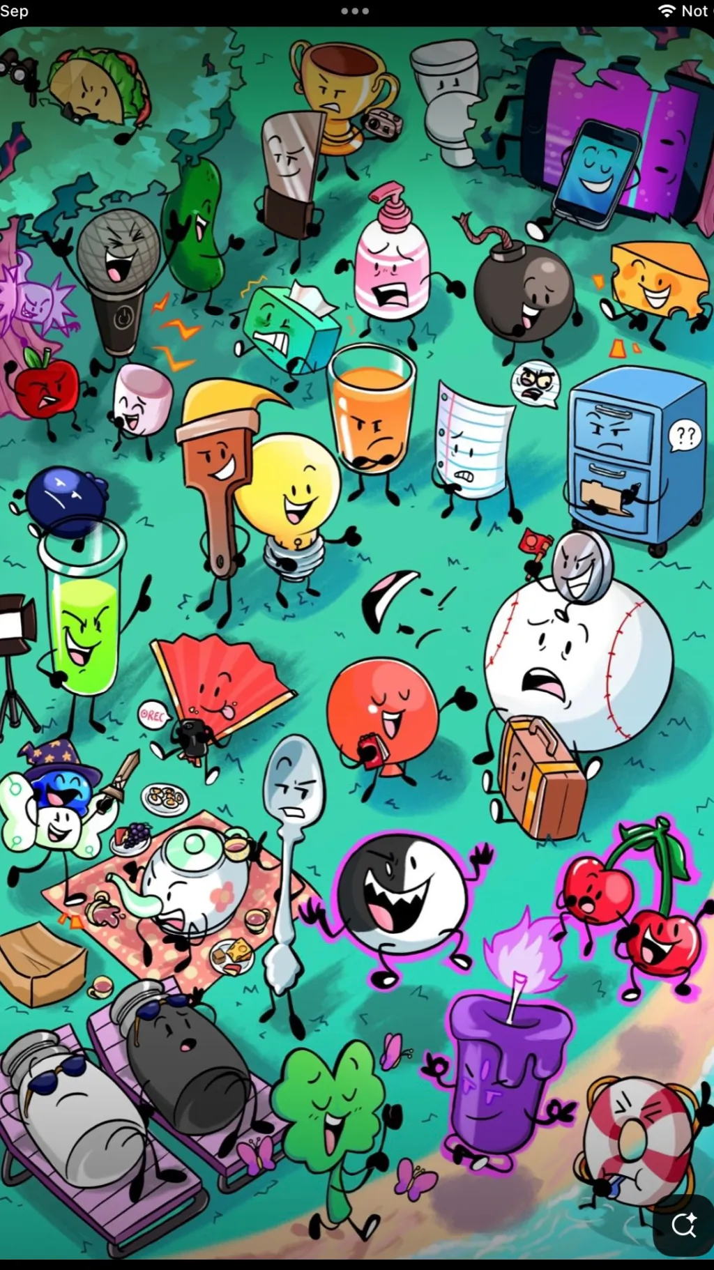 ai character: Inanimate Insanity background