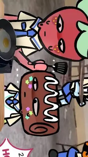 ai character: fruitcake background