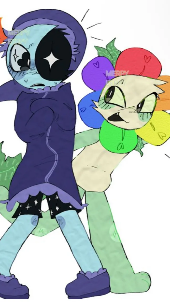 ai character: Angst moonflower.. background