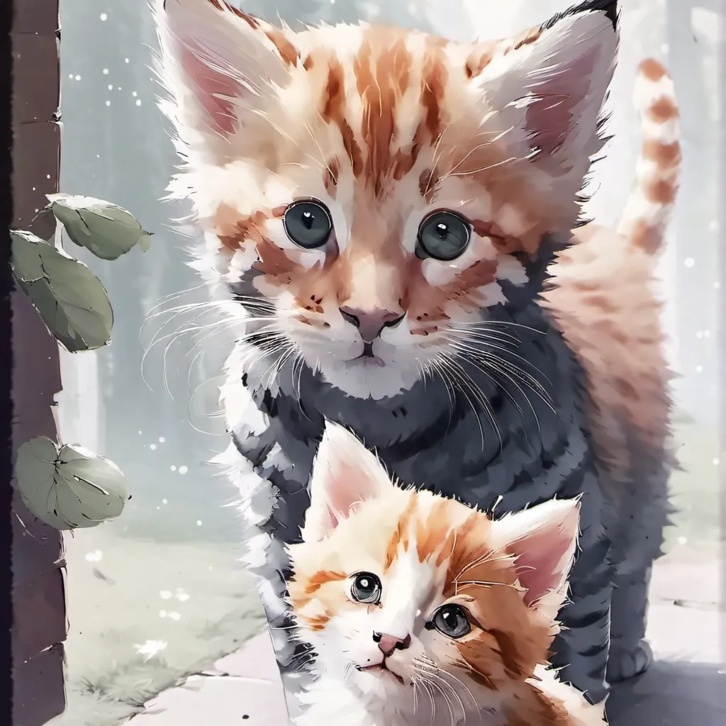 chat with ai character: mom cat and kitten