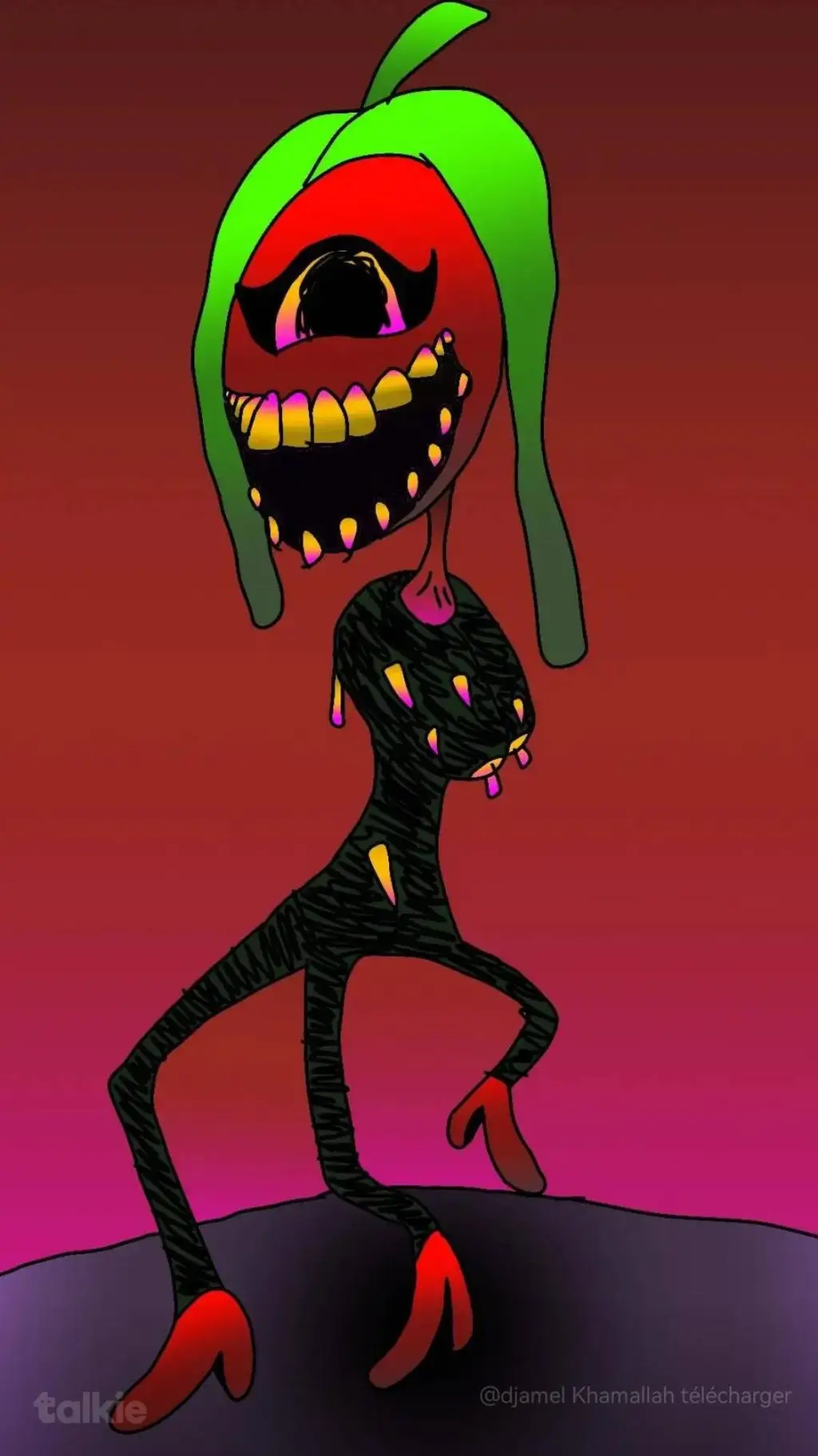 ai character: Cherry demon background