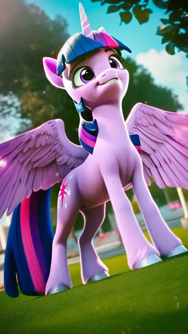 ai character: Twilight sparkle  background