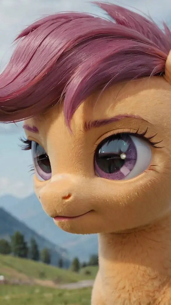 ai character: Scootaloo  background