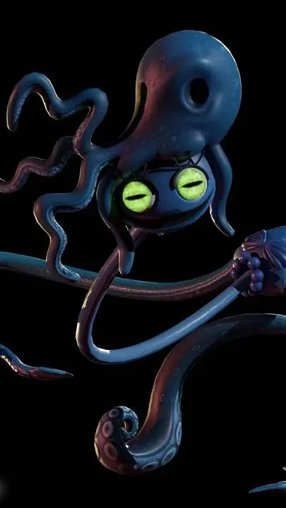 ai character: Octopus mommy long background
