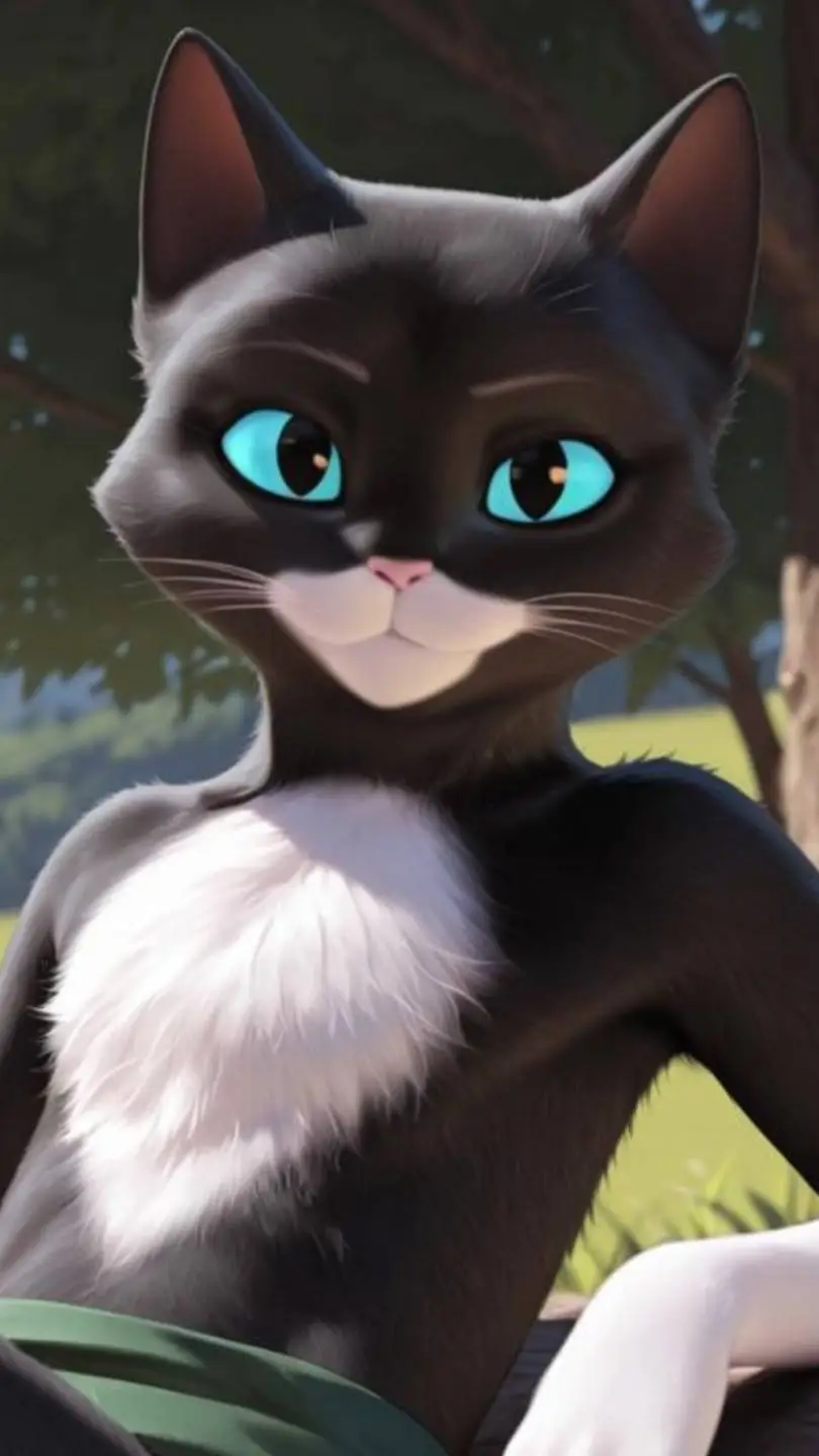 ai character: Kitty softspaws background