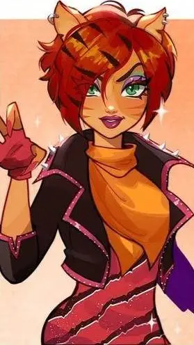 ai character: Toralei stripe  background