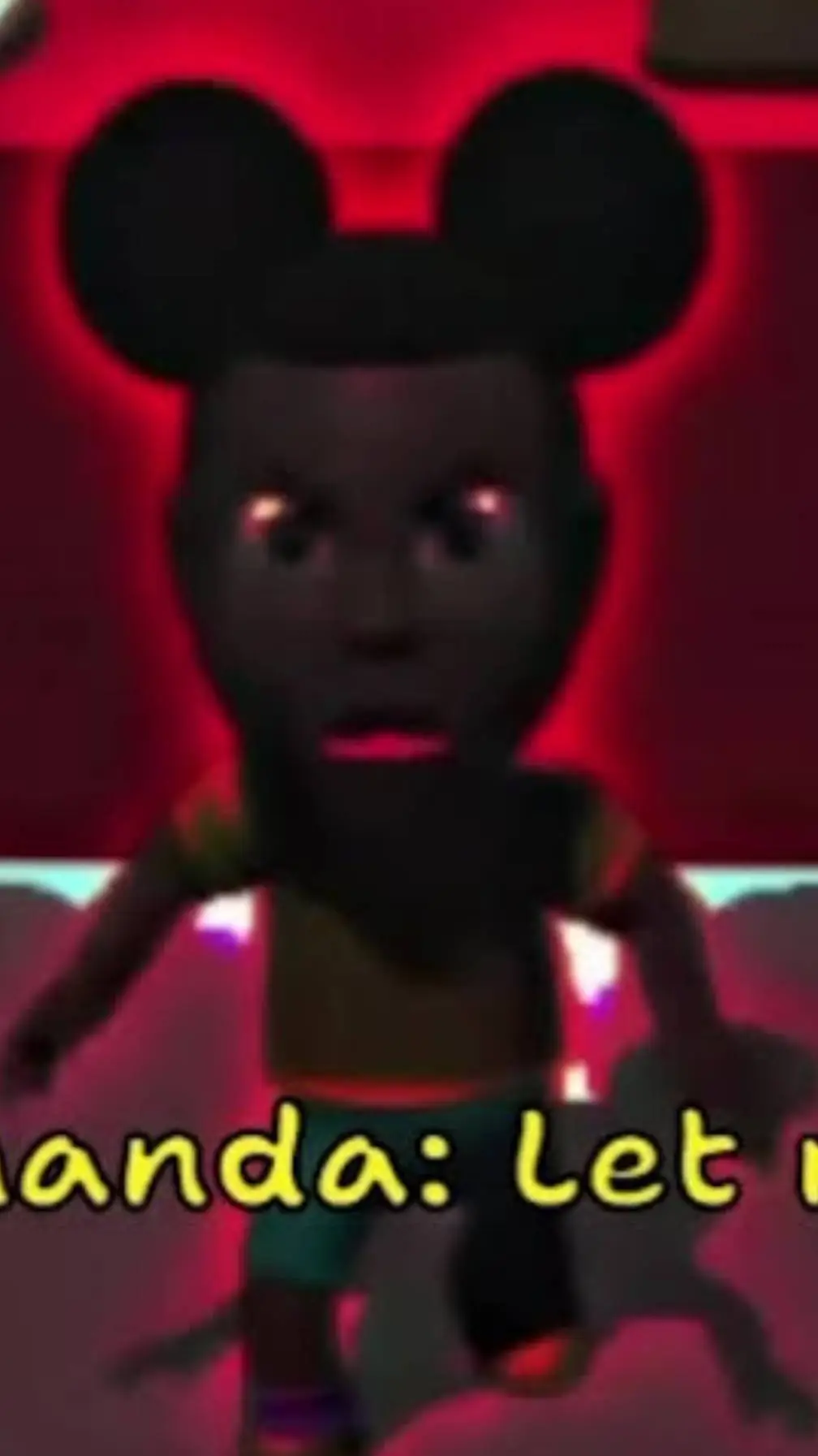 ai character: Amanda mad  background