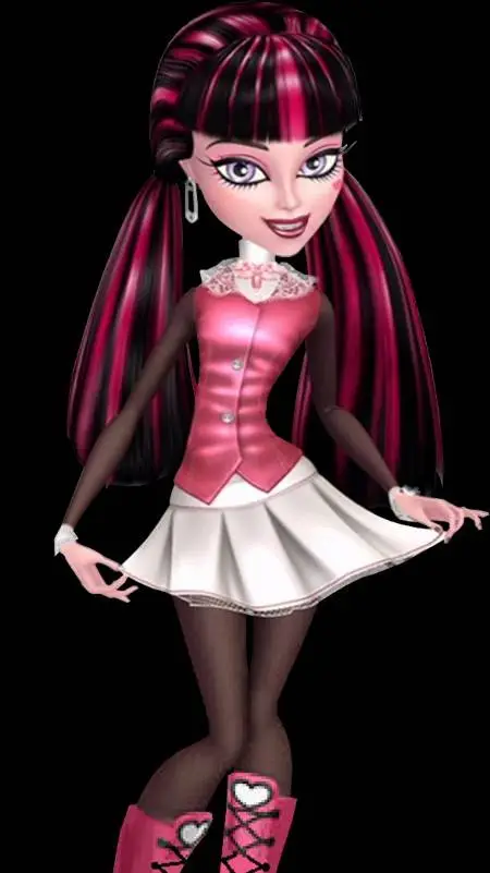 ai character: Draculaura  background