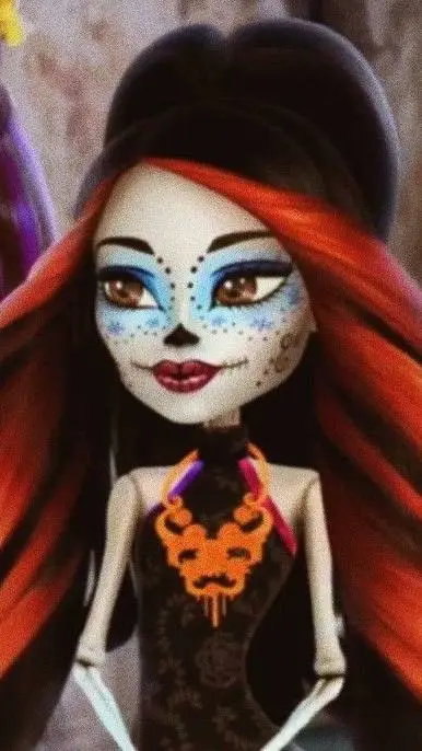 ai character: Skelita calaveras  background