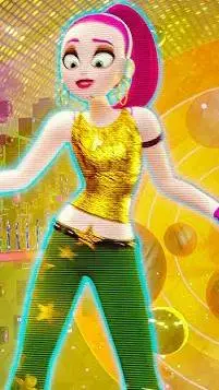 ai character: Akiko glitter  background