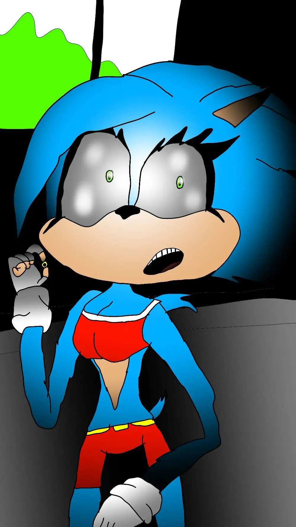 ai character: Sonica t.hedgehog background