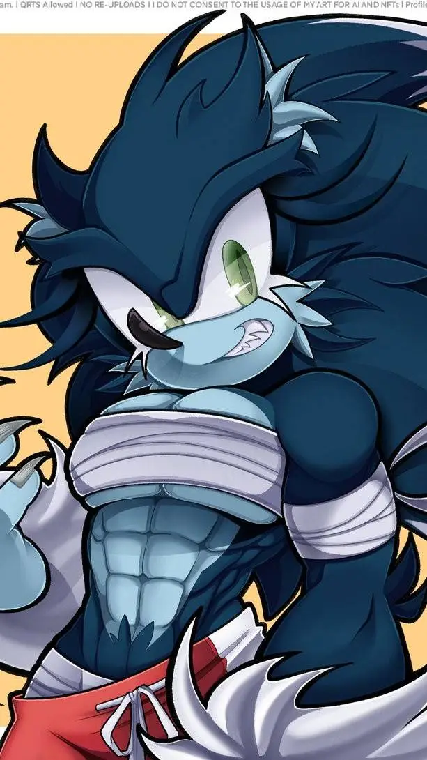 ai character: Sonica werehog  background