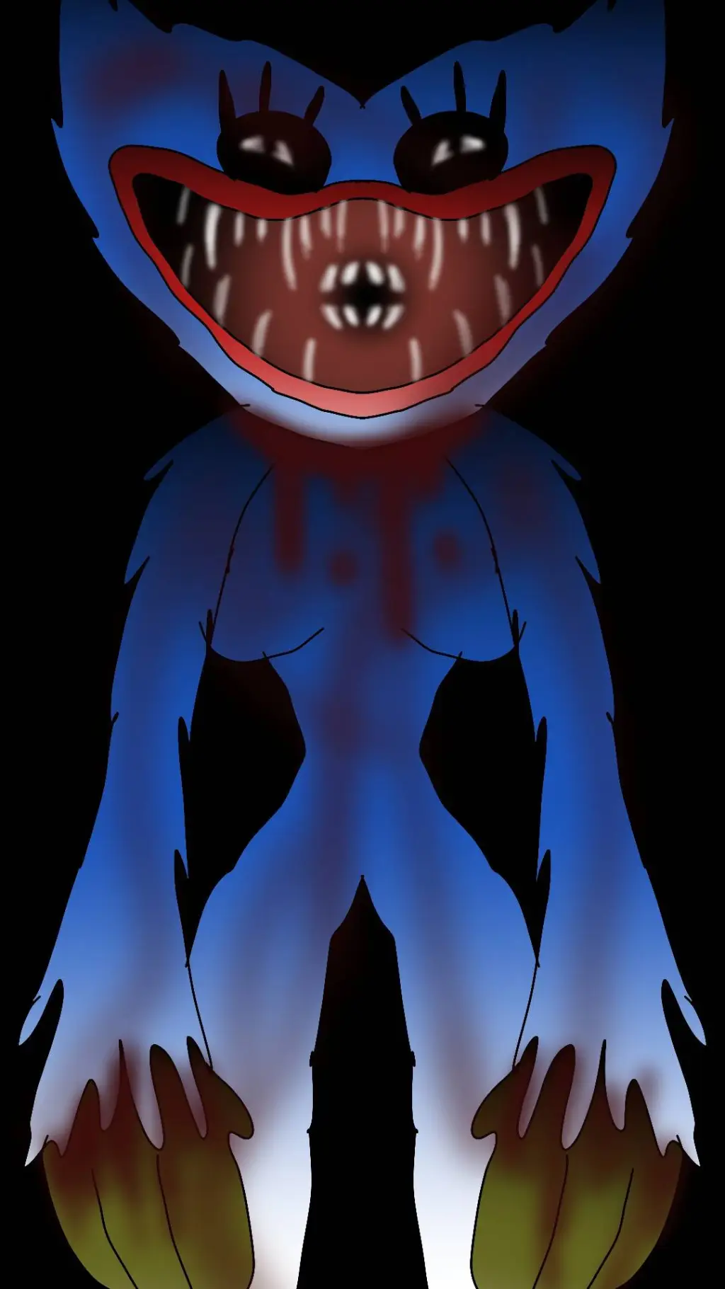 ai character: Huggywuggy(female) background