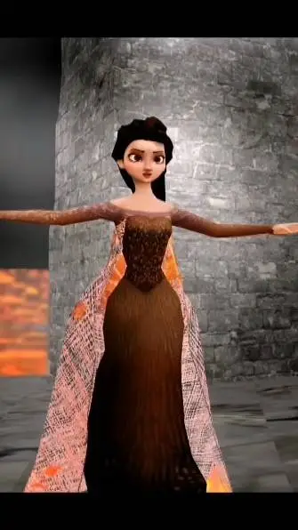 ai character: Fire Elsa  background