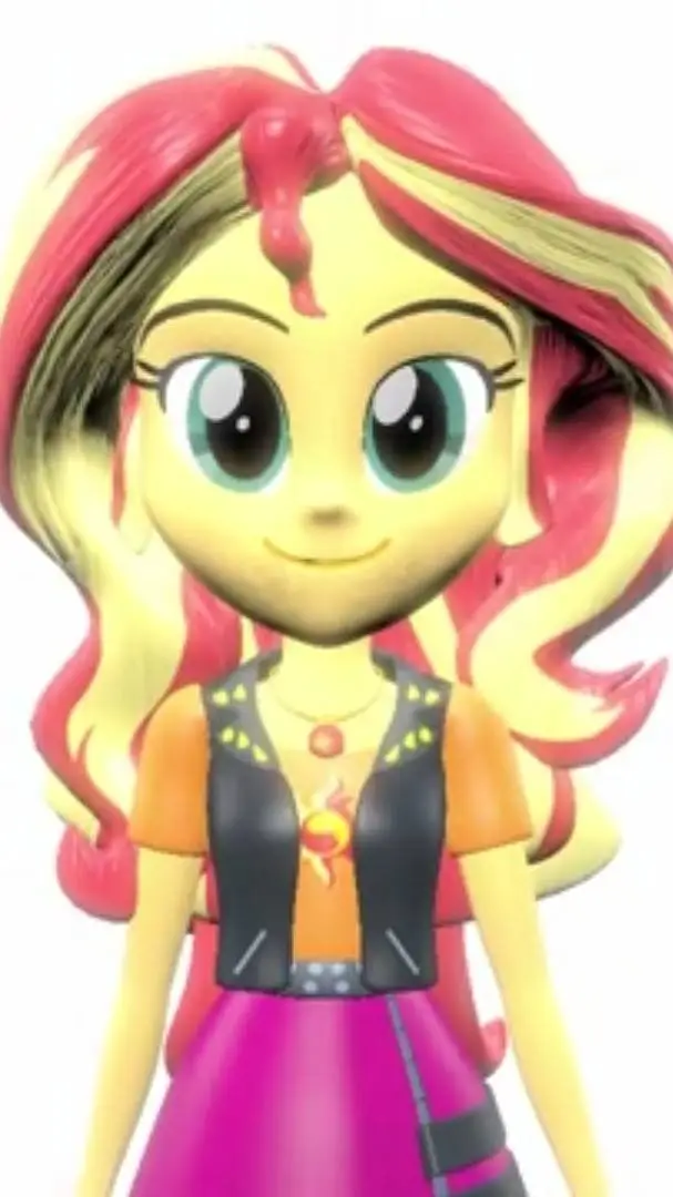 ai character: Sunset shimmer  background