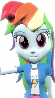 ai character: Rainbow dash  background