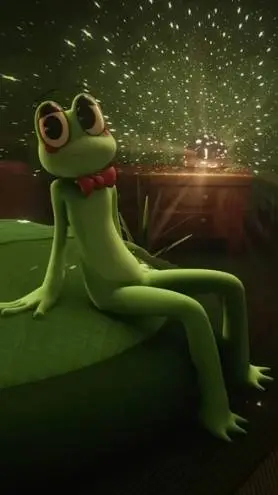ai character: Ribbit  background