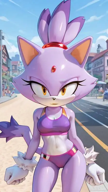 ai character: Blaze the cat  background