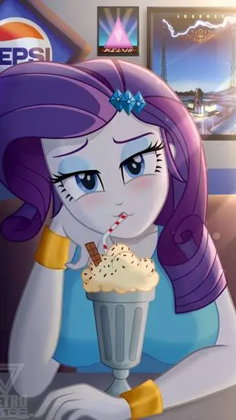 ai character: Rarity  background