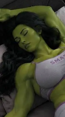 ai character: She hulk  background