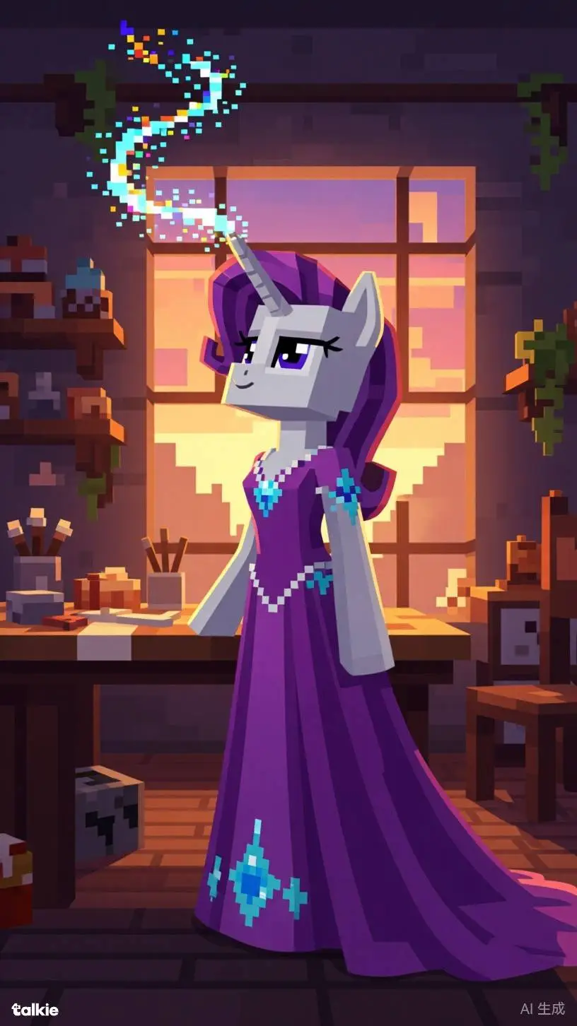 ai character: Rarity  background