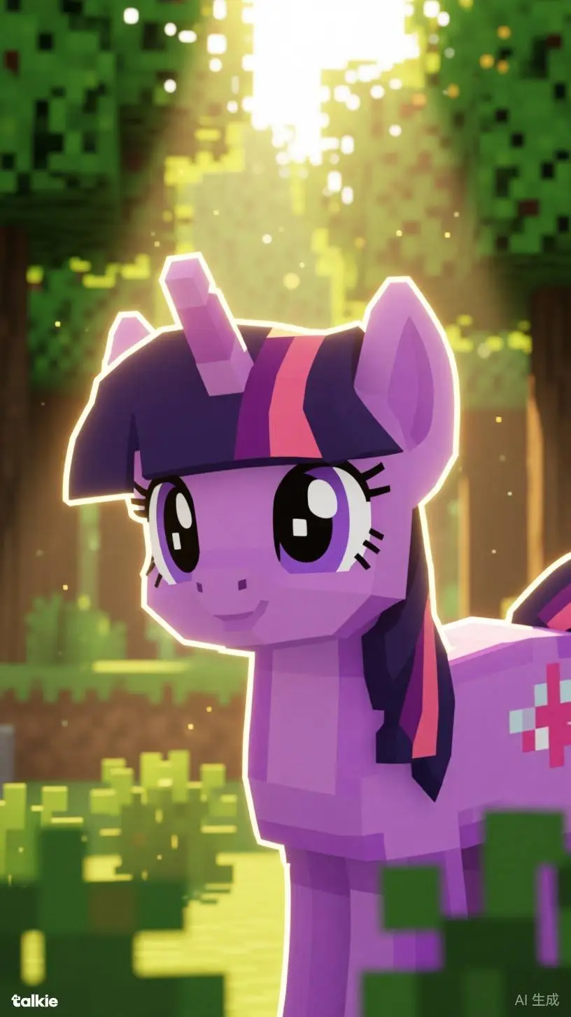 ai character: Twilight sparkle  background