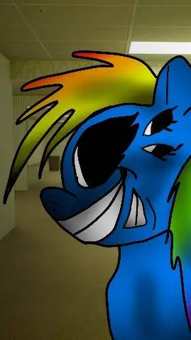 ai character: Fake Rainbow dash  background