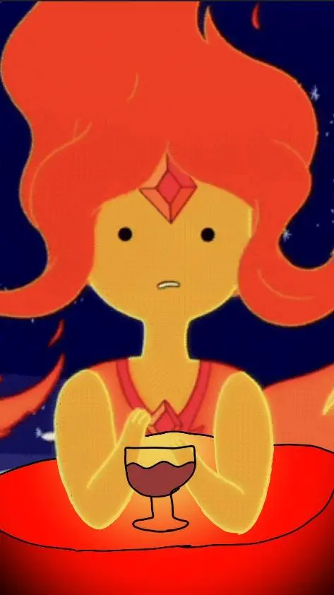 ai character: Flame princess  background