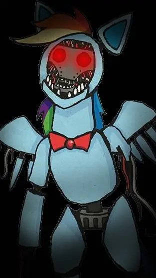 ai character: Withered rainbow background