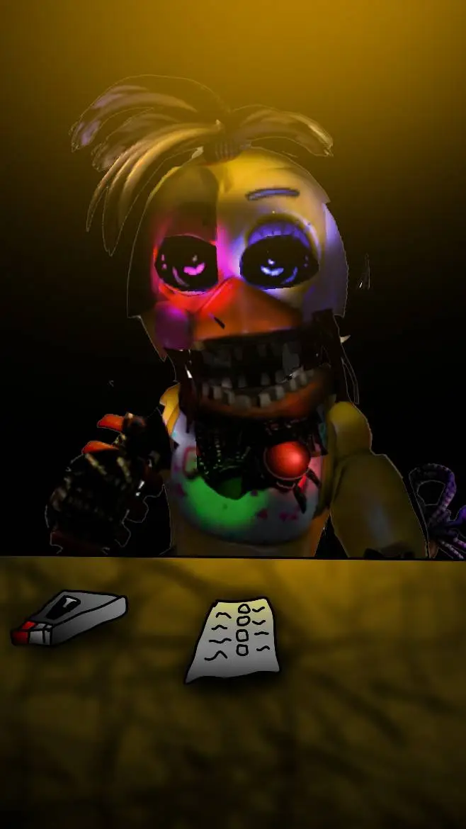 ai character: Scrap chica  background