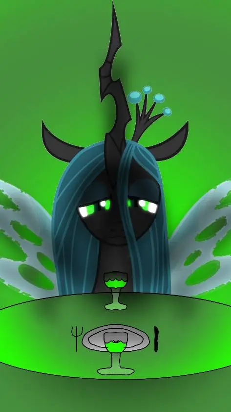 ai character: Queen chrysalis  background