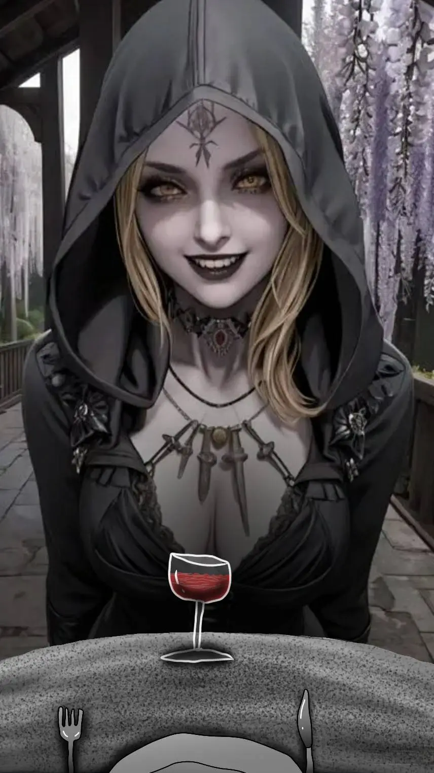 ai character: Bela dimitrescu  background