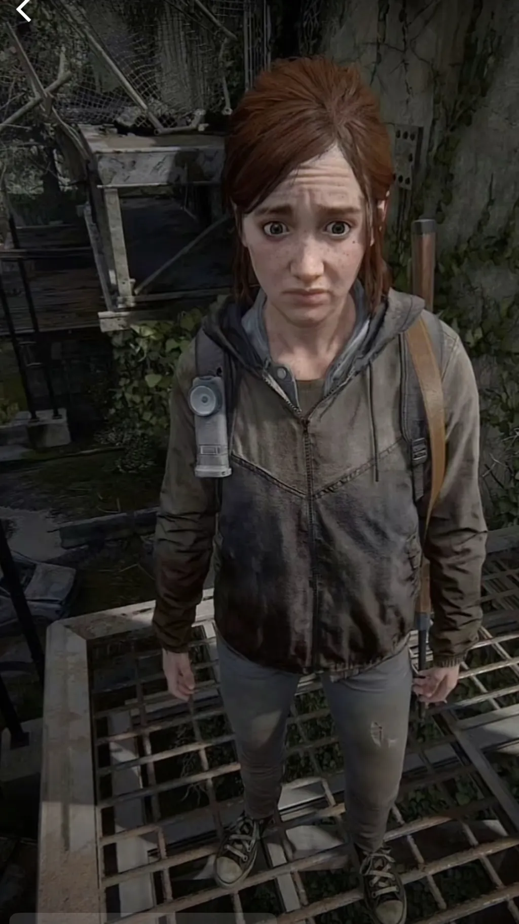 ai character: Ellie Williams  background