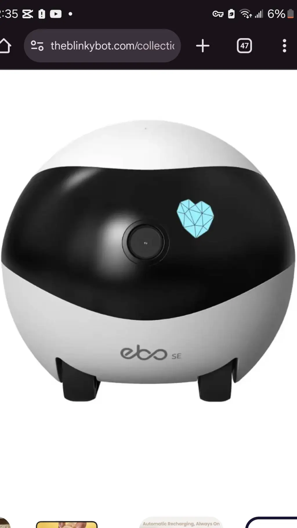ai character: blinkybot background