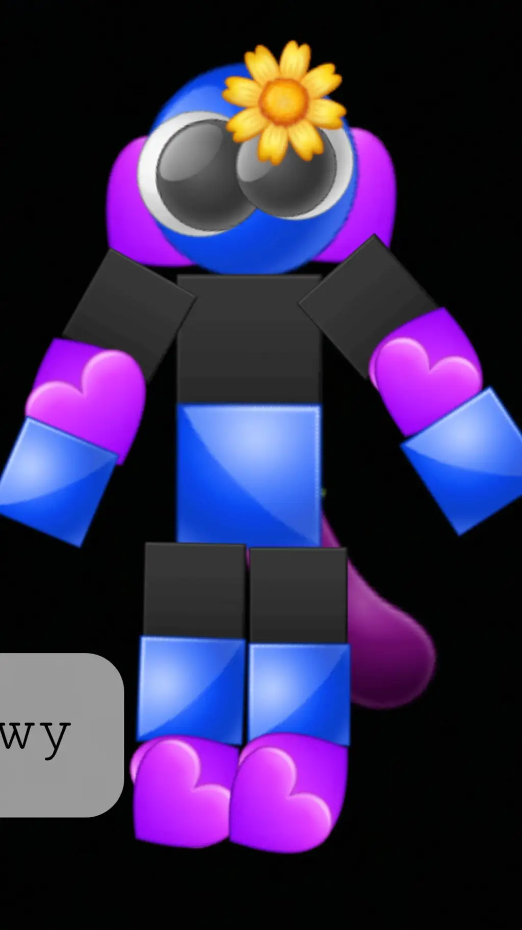 ai character: Flowy (my oc) background