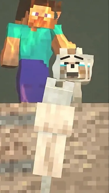 ai character: Minecraft 😭 background