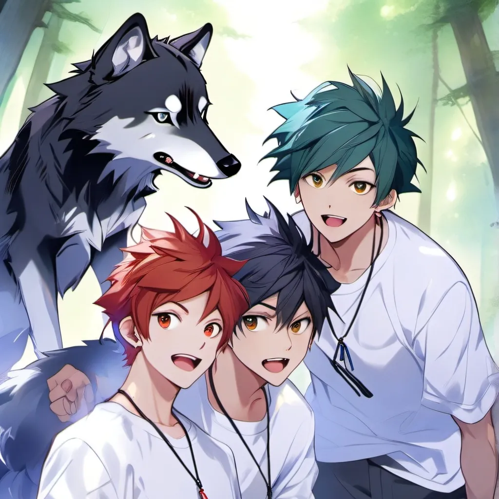 chat with ai character: 3 devil wolf boys