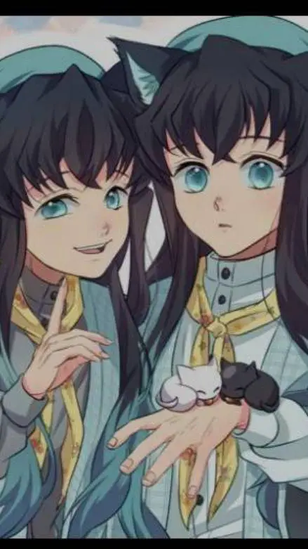 ai character: mui&yui cat lords background