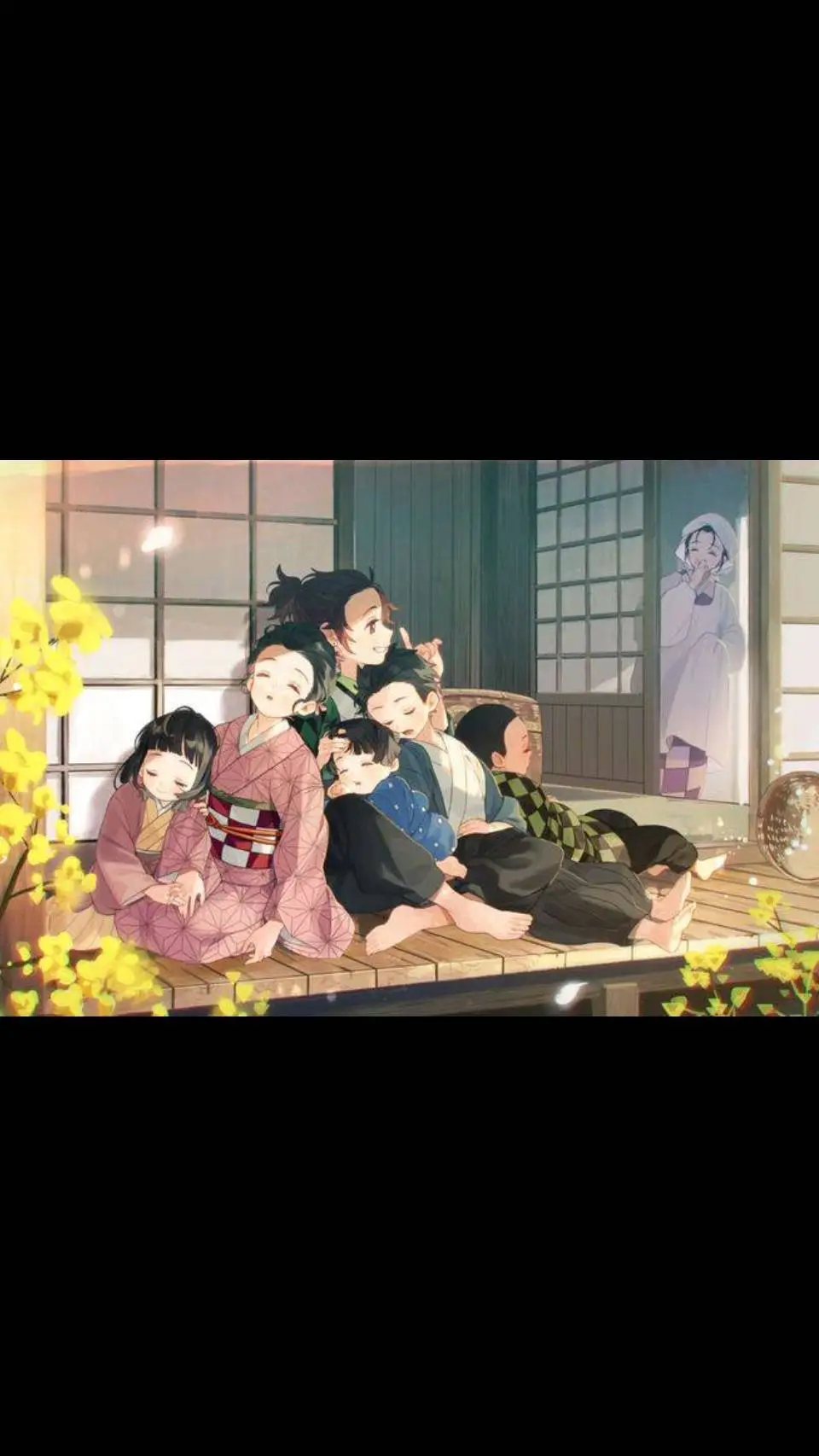 ai character: kamado nap pile background