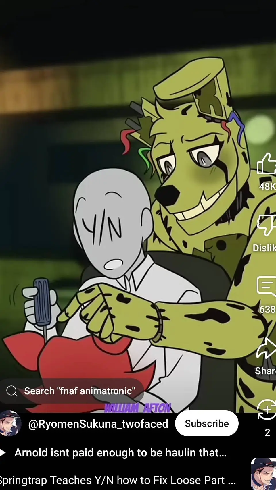 ai character: springtrap background