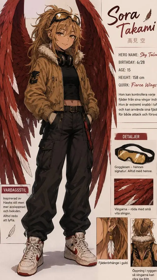 ai character: Hawks daughter♡ background